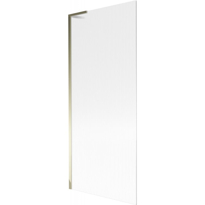 Mexen Next L Badewannenfaltwand 1-flügelig 80 x 150 cm, Streifen, Gold - 895-080-000-03-09-50