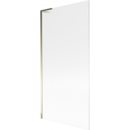 Mexen Next L Badewannenfaltwand 1-flügelig 90 x 150 cm, gestreift, gold - 895-090-000-03-09-50
