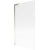 Mexen Next L Badewannenabtrennung 1-flügelig 100 x 150 cm, Streifen, Gold - 895-100-000-03-09-50