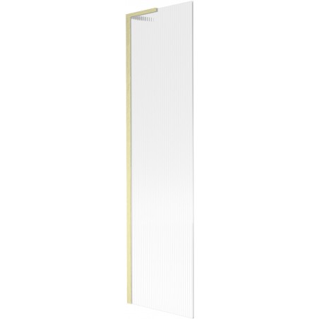 Mexen Next L Badewannenfaltwand 1-teilig 50 x 150 cm, Streifen, gebürstetes Gold - 895-050-000-03-09-55