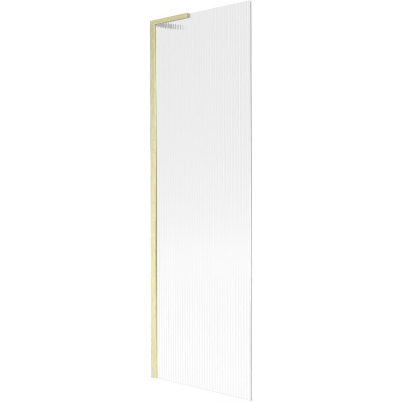Mexen Next L Badewannenfaltwand 1-flügelig 60 x 150 cm, Streifen, gebürstetes Gold - 895-060-000-03-09-55