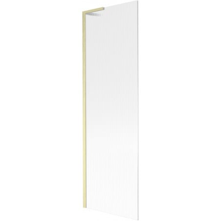Mexen Next L Badewannenfaltwand 1-flügelig 60 x 150 cm, Streifen, gebürstetes Gold - 895-060-000-03-09-55