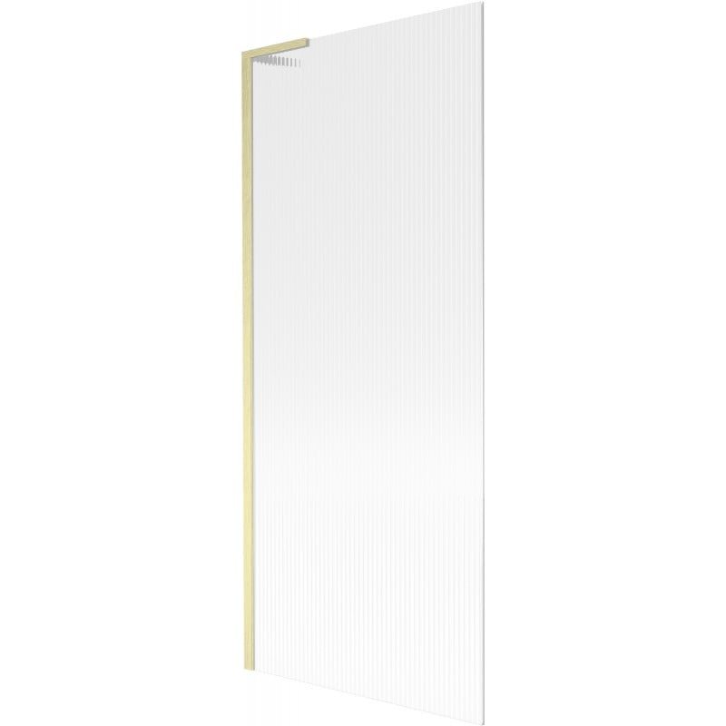Mexen Next L Badewannenfaltwand 1-flügelig 80 x 150 cm, Streifen, gebürstetes Gold - 895-080-000-03-09-55
