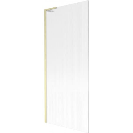 Mexen Next L Badewannenfaltwand 1-flügelig 80 x 150 cm, Streifen, gebürstetes Gold - 895-080-000-03-09-55