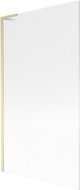 Mexen Next L Badewannenfaltwand 1-flügelig 100 x 150 cm, Streifen, gebürstetes Gold - 895-100-000-03-09-55