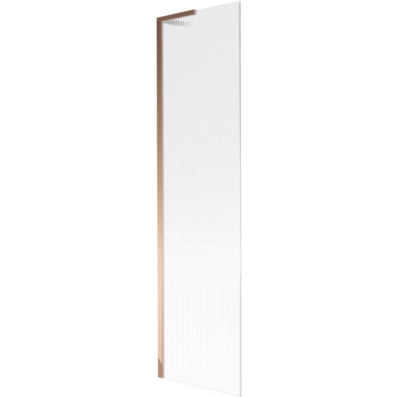 Mexen Next L Badewannenfaltwand 1-flügelig 50 x 150 cm, Streifen, Roségold - 895-050-000-03-09-60