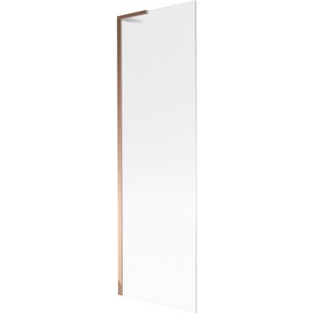 Mexen Next L Badewannenwand 1-flügelig 60 x 150 cm, Streifen, Roségold - 895-060-000-03-09-60