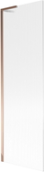 Mexen Next L Badewannenwand 1-flügelig 60 x 150 cm, Streifen, Roségold - 895-060-000-03-09-60