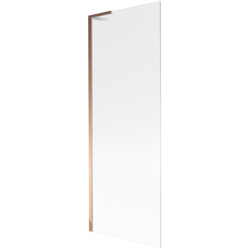 Mexen Next L Badewannenabtrennung 1-flügelig 70 x 150 cm, Streifen, Roségold - 895-070-000-03-09-60