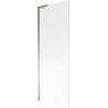 Mexen Next L Badewannenabtrennung 1-flügelig 70 x 150 cm, Streifen, Roségold - 895-070-000-03-09-60