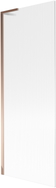 Mexen Next L Badewannenabtrennung 1-flügelig 70 x 150 cm, Streifen, Roségold - 895-070-000-03-09-60