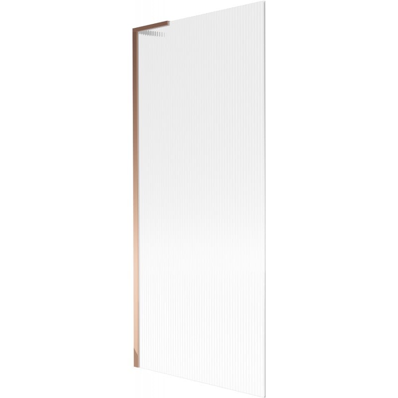 Mexen Next L Badewannenfaltwand 1-flügelig 80 x 150 cm, Streifen, Roségold - 895-080-000-03-09-60