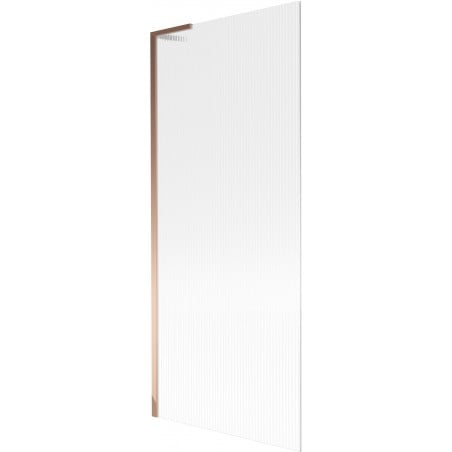 Mexen Next L Badewannenfaltwand 1-flügelig 80 x 150 cm, Streifen, Roségold - 895-080-000-03-09-60