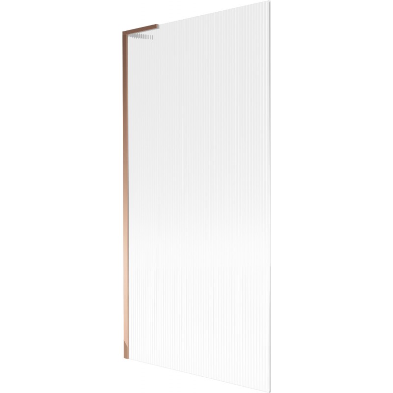 Mexen Next L Badewannenfaltwand 1-flügelig 90 x 150 cm, Streifen, Roségold - 895-090-000-03-09-60