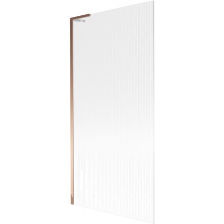 Mexen Next L Badewannenfaltwand 1-flügelig 90 x 150 cm, Streifen, Roségold - 895-090-000-03-09-60