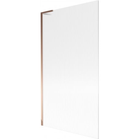 Mexen Next L Badewannenabtrennung 1-flügelig 100 x 150 cm, Streifen, Roségold - 895-100-000-03-09-60