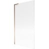 Mexen Next L Badewannenabtrennung 1-flügelig 100 x 150 cm, Streifen, Roségold - 895-100-000-03-09-60