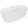 Mexen Luna freistehende Badewanne 150 x 75 cm, weiß, Überlauf weiß - 52031507500-20