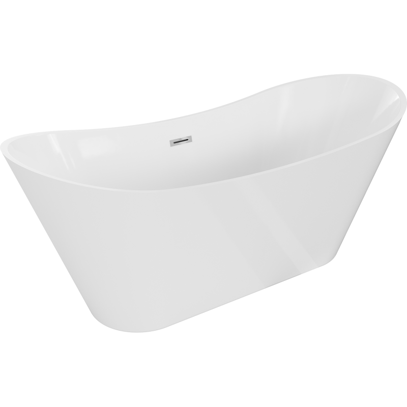 Mexen Celia freistehende Badewanne 170 x 75 cm, weiß, chrom Überlauf - 52331707500-01