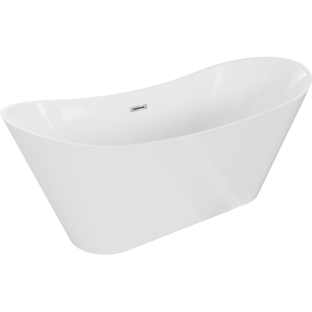 Mexen Celia freistehende Badewanne 170 x 75 cm, weiß, chrom Überlauf - 52331707500-01