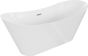 Mexen Celia freistehende Badewanne 170 x 75 cm, weiß, chrom Überlauf - 52331707500-01