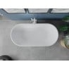 Mexen Luna freistehende Badewanne 150 x 75 cm, weiß, Überlauf weiß - 52031507500-20