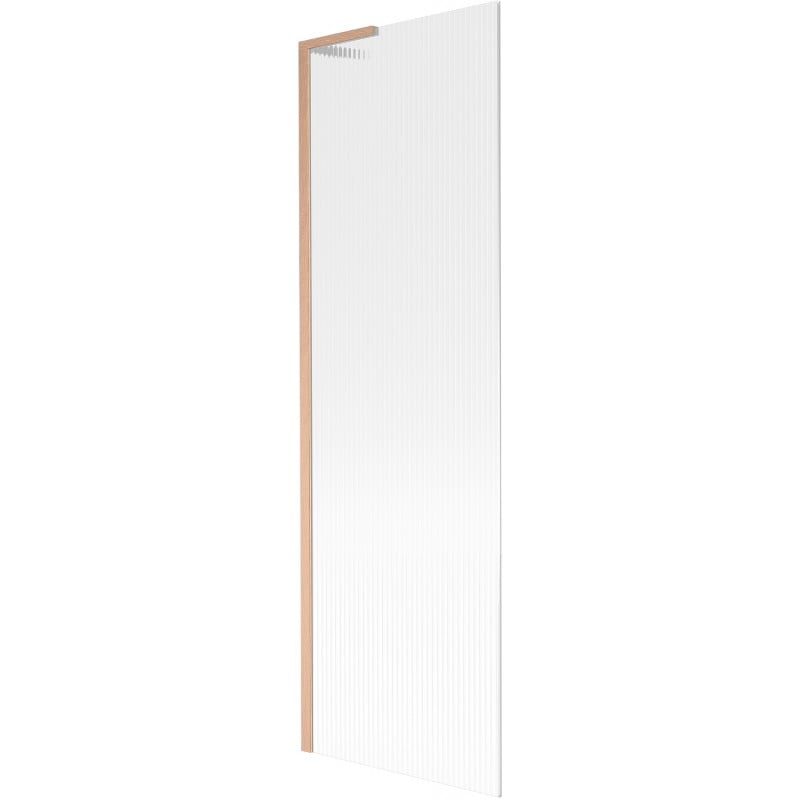 Mexen Next L Badewannenaufsatz 1-flügelig 60 x 150 cm, Streifen, gebürstetes Kupfer - 895-060-000-03-09-65