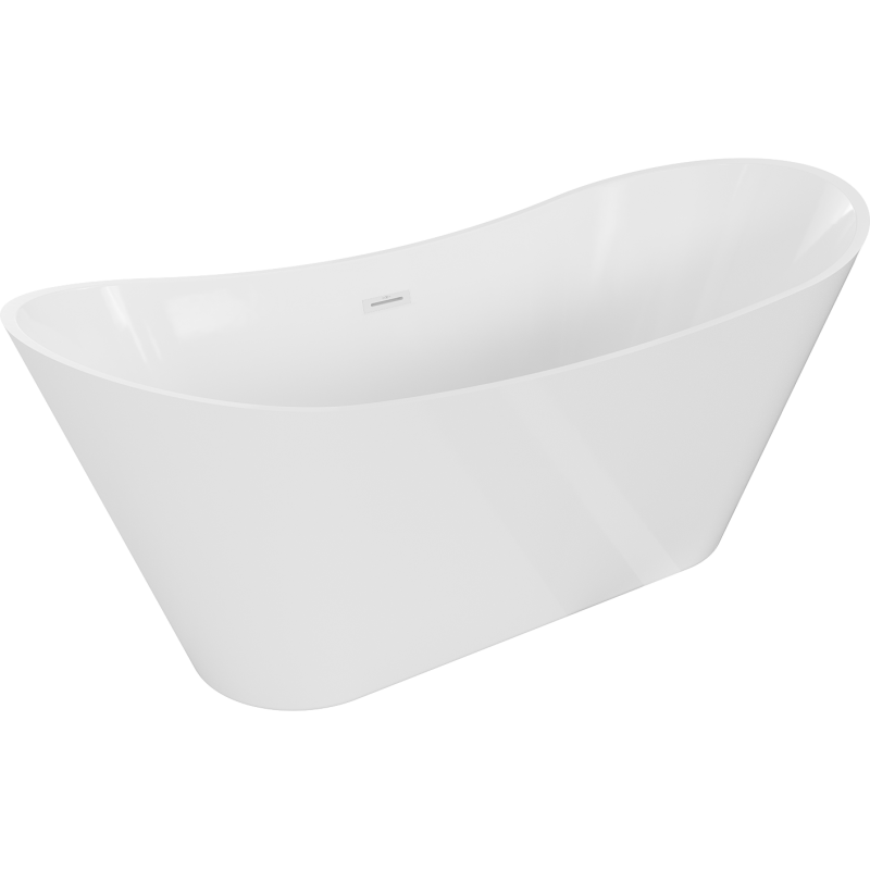 Mexen Celia freistehende Badewanne 170 x 75 cm, weiß, weißer Überlauf - 52331707500-20