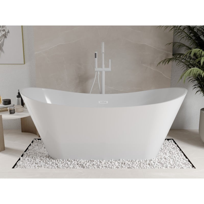 Mexen Celia freistehende Badewanne 170 x 75 cm, weiß, weißer Überlauf - 52331707500-20