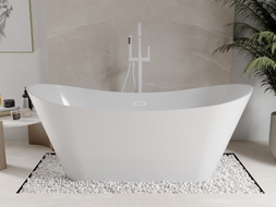 Mexen Celia freistehende Badewanne 170 x 75 cm, weiß, weißer Überlauf - 52331707500-20