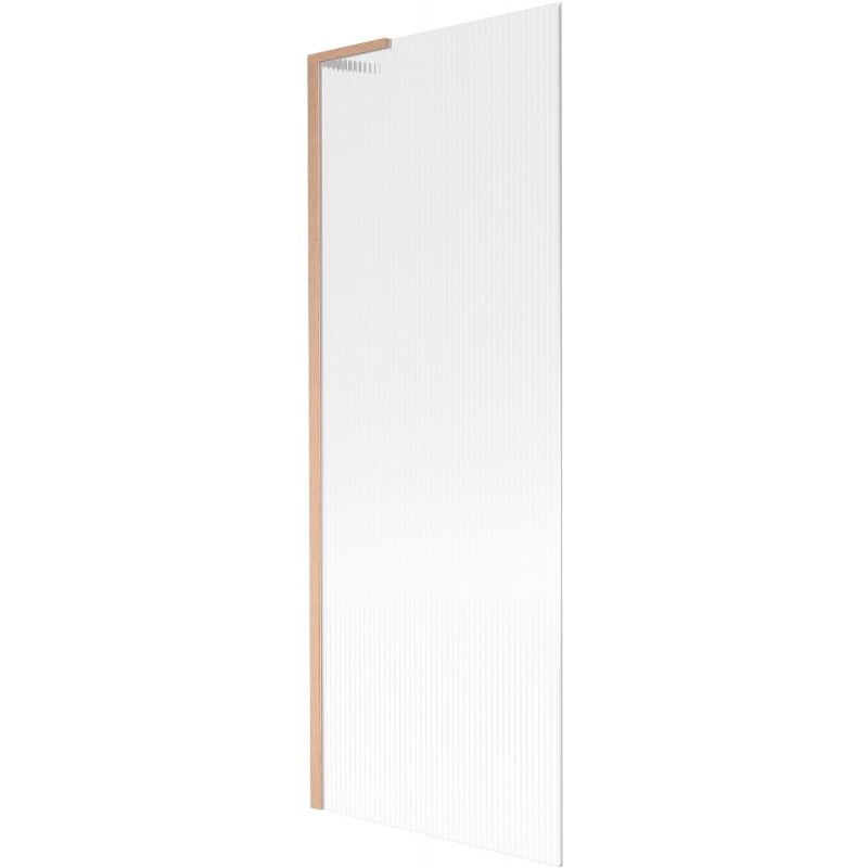 Mexen Next L Badewannenfaltwand 1-flügelig 70 x 150 cm, Streifen, gebürstetes Kupfer - 895-070-000-03-09-65