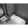 Mexen Next L Badewannenfaltwand 1-teilig 80 x 150 cm, Streifen, gebürstetes Kupfer - 895-080-000-03-09-65