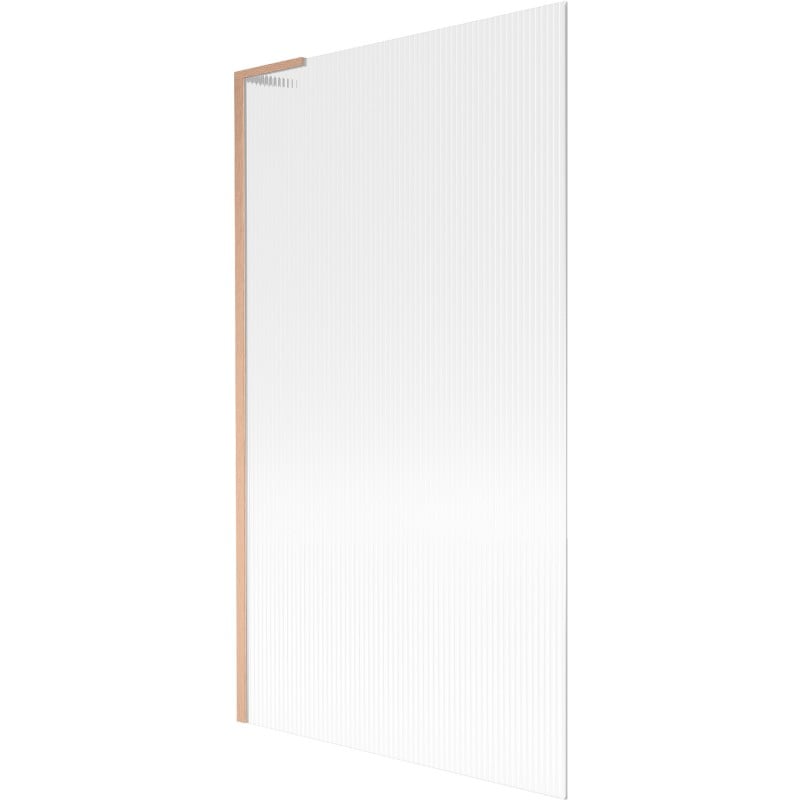 Mexen Next L Badewannenfaltwand 1-flügelig 100 x 150 cm, Streifen, gebürstetes Kupfer - 895-100-000-03-09-65