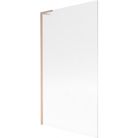 Mexen Next L Badewannenfaltwand 1-flügelig 100 x 150 cm, Streifen, gebürstetes Kupfer - 895-100-000-03-09-65