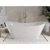 Mexen Celia freistehende Badewanne 170 x 75 cm, weiß, Überlauf gebürstet gold - 52331707500-55