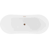 Mexen Celia freistehende Badewanne 170 x 75 cm, weiß, Überlauf Roségold - 52331707500-60