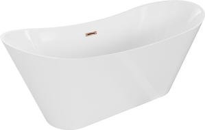 Mexen Celia freistehende Badewanne 170 x 75 cm, weiß, Überlauf Roségold - 52331707500-60
