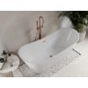 Mexen Celia freistehende Badewanne 170 x 75 cm, weiß, Überlauf Roségold - 52331707500-60