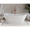 Mexen Celia freistehende Badewanne 170 x 75 cm, weiß, Überlauf Roségold - 52331707500-60