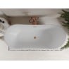 Mexen Celia freistehende Badewanne 170 x 75 cm, weiß, Überlauf gebürstetes Kupfer - 52331707500-65