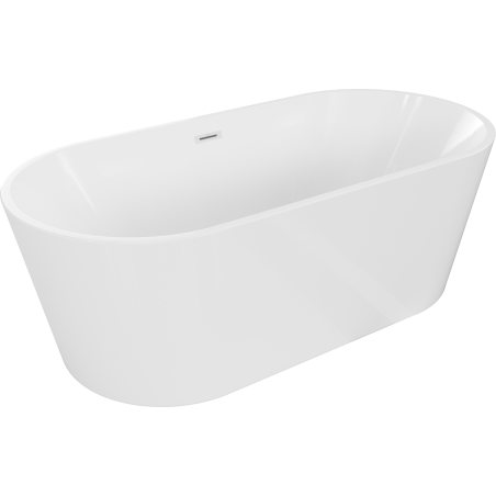 Mexen Luna freistehende Badewanne 170 x 80 cm, weiß, weißer Überlauf - 52031708000-20