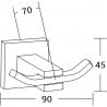 Mexen Vane doppelter Handtuchhaken, gold - 7020935-50