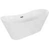 Mexen Celia freistehende Badewanne 170 x 75 cm, weiß, schwarzer Überlauf - 52331707500-70