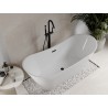 Mexen Celia freistehende Badewanne 170 x 75 cm, weiß, schwarzer Überlauf - 52331707500-70