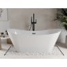 Mexen Celia freistehende Badewanne 170 x 75 cm, weiß, schwarzer Überlauf - 52331707500-70