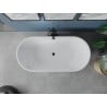 Mexen Luna freistehende Badewanne 170 x 80 cm, weiß, überlauf schwarz - 52031708000-70