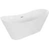 Mexen Celia freistehende Badewanne 170 x 75 cm, weiß, Überlauf in gebürstetem Nickel - 52331707500-97