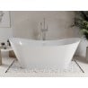 Mexen Celia freistehende Badewanne 170 x 75 cm, weiß, Überlauf in gebürstetem Nickel - 52331707500-97