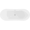 Mexen Celia freistehende Badewanne 170 x 75 cm, weiß/schwarz, Überlauf chrom - 52331707575-01