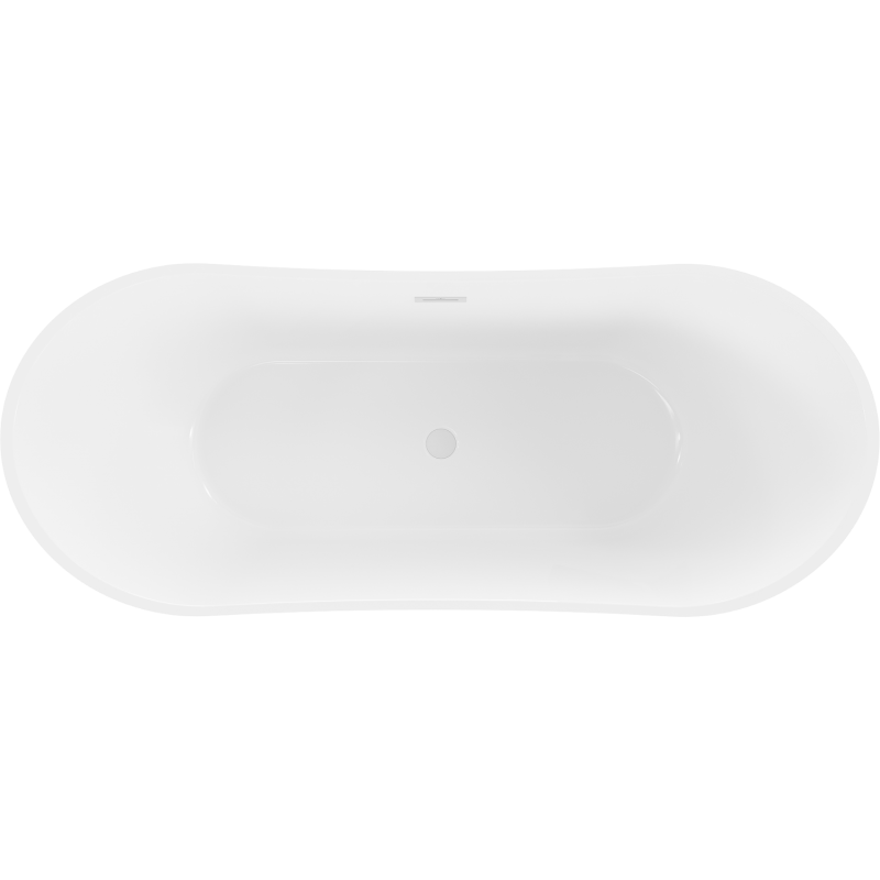 Mexen Celia freistehende Badewanne 170 x 75 cm, weiß/schwarz, weißer Überlauf - 52331707575-20